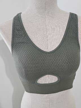 Olive Green Cutout Bralette